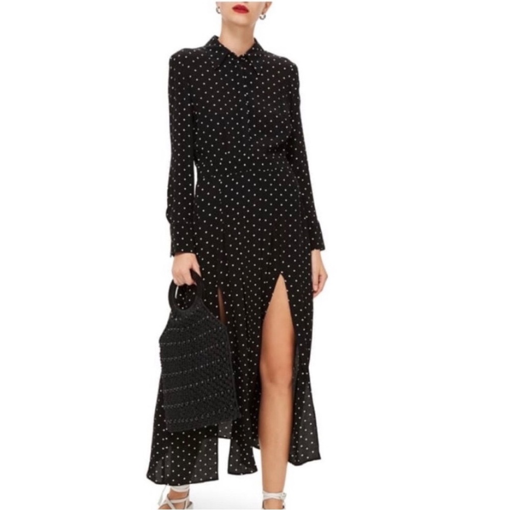 TopShop Polka Dot Maxi Dress. Size: 2 worn once!